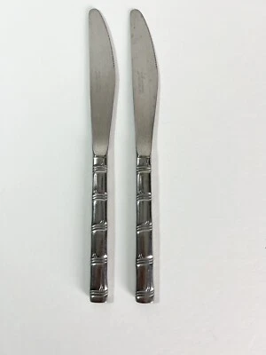 Juego de 2 cuchillos de mantequilla Oxford Hall vintage MCM Lanai bambú hechos en Japón Foto 1 de 4
