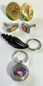 Schmuck Konvolut Post Style Ohrringe x 2 und Anhänger x 2. - Bild 1 von 9
