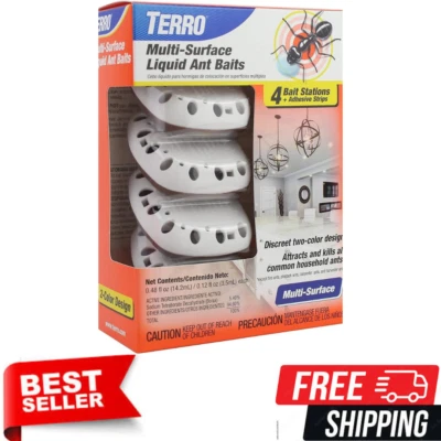 Terro Multi-Surface Liquid Ant Baits 4 Bait Stations Attracts & Kills All Ants - Image 1 of 4