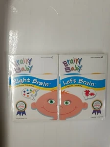 Brainy Baby 2 DVD + 2 CD Set Right Brain Creative & Left Brain Logical Thinking - Picture 1 of 11