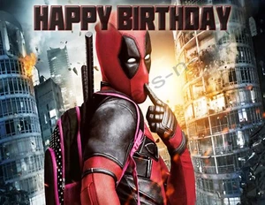 Deadpool Personalized Edible Print Premium Cake Toppers Frosting Sheets 5 Sizes - Picture 1 of 4