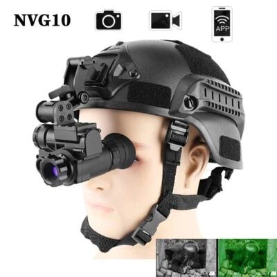 NVG10 Night Vision Goggles Monocular 6x Zoom IP66 For Helmet Hunting Observation - Bild 1 von 4