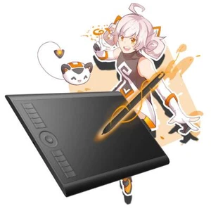 M10K 2018Version-Tablette Graphique 10 x 6.25 Pouces avec Stylet Passif et 81... - Afbeelding 1 van 9