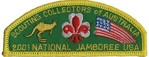 2001 Jamboree Scouting Collectors of Austrailia JSP Yellow Bdr (AR796) - Bild 1 von 1