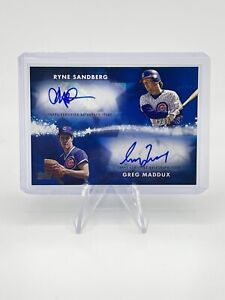 2024 Topps Series 1 - Dual Auto 6/10 - CUBS Greg Maddux & Ryan Sandberg RARE!🔥