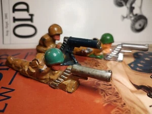 Manoil Machine Gunners Lot 3 Toy Soldiers - Picture 1 of 3