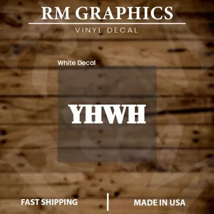 YHWH | Gesù | Citazioni Cristiane | Adesivo Vinile |Decalcomania -Finestra|Laptop|Auto - Foto 1 di 6
