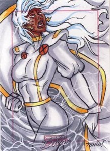 2010 Marvel Dangerous Divas Series 1 Sketch Card Fontanez Storm