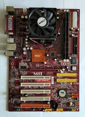 MSI K8T Neo-V Mobo with AMD Athlon 64 3000+ CPU and 2GB RAM Test OK! - Image 1 of 4