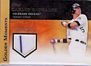 CARLOS GONZALEZ LOT OF 4 DIFFERENT AUTHENTIC GAME USED JERSEY CARDS - Picture 1 of 4