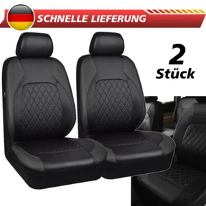 9 Stück Autositzbezüge Universal Sitzbezug aus PU-Leder Sitzbezüge Schwarz - Bild 1 von 7