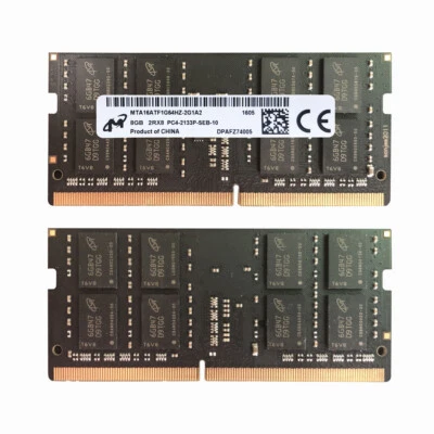 Micron 8GB 2Rx8 PC4-2133P DDR4 17000Mhz 260Pin SODIMM Laptop Memory Non-Ecc _ - Image 1 of 3