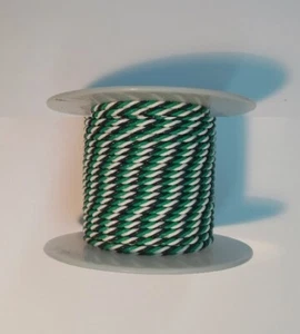 Cable de conexión 22 AWG UL1007 UL1569 NEGRO/VERDE/BLANCO trenzado triple ~ carretes de 50' - Imagen 1 de 1