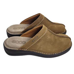 Ecco Clogs Brown Suede Slip On Women's Sz EU39 USD 8 - Picture 1 of 8
