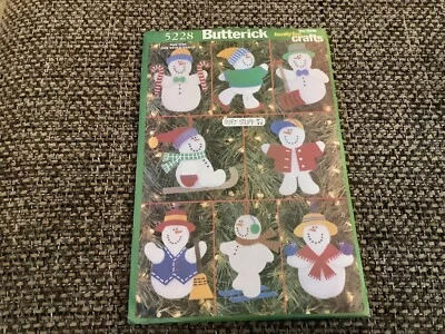Butterick 5228 Patrón Artesanía Diversión Familiar - NUEVO Sin Cortar, Adornos de Navidad Foto 1 de 2