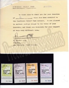 SOUFRIERE HILFSFONDS ORIGINAL SPENDENBRIEF MIT CTO BRIEFMARKEN ST VINCENT - Bild 1 von 1