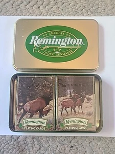 Remington Metal Tin Double Deck Playing Cards Nostalgic Limited Edition - Bild 1 von 3