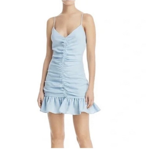 Mini abito con arricciacapelli The East Order Celine leggero blu bambino XS