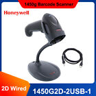 Honeywell Voyager 1450G2D-2USB-1 2D Handheld Barcode Scanner w Stand & USB Cable