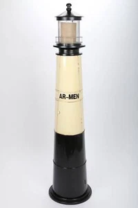 point-home Design-Schrank "Leuchtturm" mit Licht, Retro, schwarz/weiß, 164cm - Bild 1 von 7