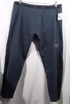 Calça de compressão masculina *UMBRO* treinamento atlético tamanho XL cinza  - Imagem 1 de 3