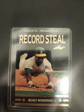 1991 Leaf Rickey Henderson #BC26 Record Steal Gold Insert Baseball Card A’s