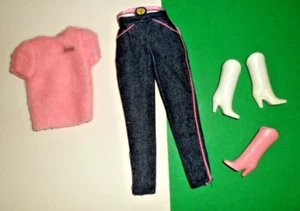 Mattel Barbie #5315  FASHIONS JEANS PINK SWEATER TOP  BOOTS doll clothes 1981 - Picture 1 of 2