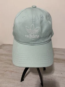Adidas Logo Damen Baumwolle Kappe Mütze mintgrün Rückenriemen Schnalle OSFM - Bild 1 von 4