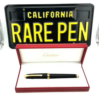 Cartier Louis Gordon Black Composite Fountain Pen GT  18K Fine nib Boxed - Image 1 of 4