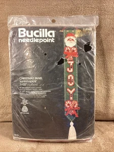 Bucilla Needlepoint Kit 60611 Santa Spice Christmas Panel 3” X 20” Wool NEW Vtg - Picture 1 of 2