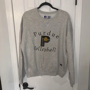 Vintage Purdue Boilermakers Volleyball Sweatshirt grau XL Russell Athletic selten - Bild 1 von 5