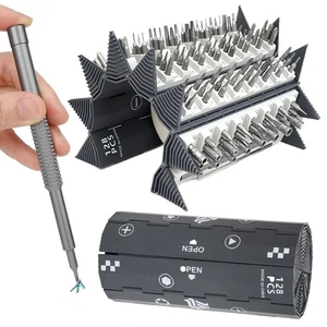 128 in 1 Gray Screwdriver Set by JEVOLVE – Precision Magnetic Repair Tool Kit - Picture 1 of 7