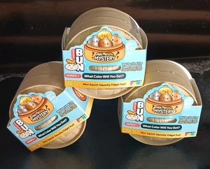(3) New, Sealed  Mini Metallic Mystery Buns Squishy Dumpling Fidget Fun Series 1 - Picture 1 of 3