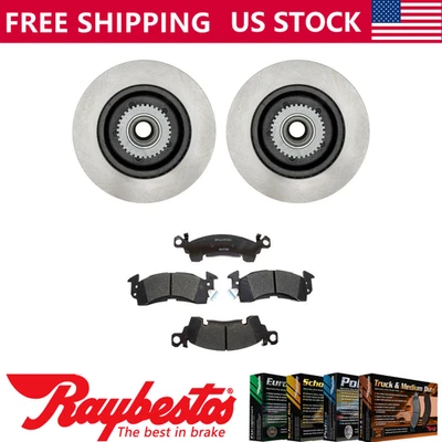 Kit de rotor de freno delantero y buje + pastillas de freno de cerámica para Cadillac Brougham 1991-1992 Foto 1 de 4