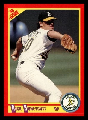 Rick Honeycutt 1990 Score #317 Oakland Athletics BASEBALL *111 - Image 1 of 2