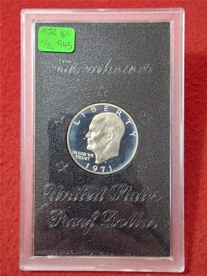 1971-S Eisenhower Proof Silver Dollar   NO BROWN BOX OF ISSUE           #MF-5261 - Image 1 of 2