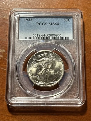 1943 Walking Liberty Half Dollar 50C - PCGS MS64 - Image 1 of 4