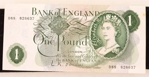 A Queen Elizabeth II Bank OF England One pound Note Chief Cashier O’Brien - Picture 1 of 4