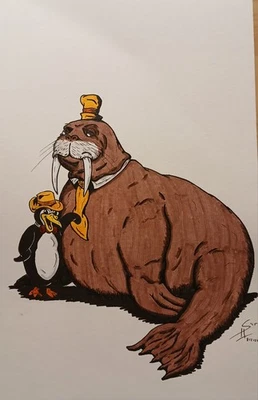 TENNESSEE ESMOQUIN Y CHUMLEY 7x11 DIBUJO ARTÍSTICO ORIGINAL SHAWN HUDSON Foto 1 de 2