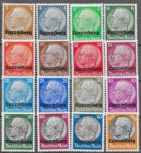 Germany's Occupation of Luxemburg 1943 Mi# 1-16 MNH ** (FREE SHIPPING) - Picture 1 of 1