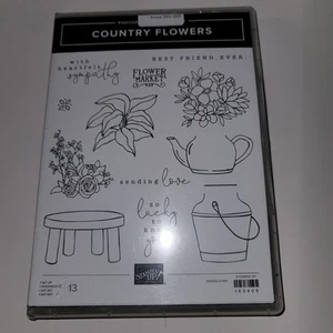 Country Flowers Stampin Up Stamp Set & Dies Bundle 163405 - Picture 1 of 4