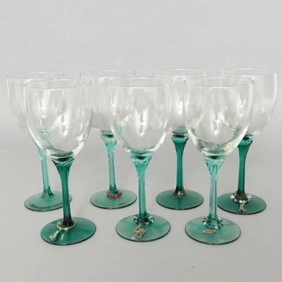 Juego de 6 copas de agua de vino Libbey DOMAINE VERDE ENEBRO vidrio soplado 10 oz Foto 1 de 4