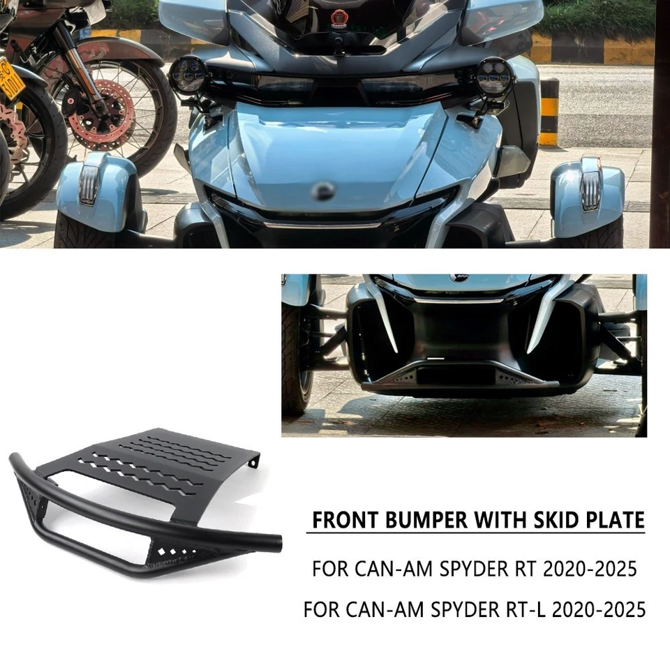 Performance Tubular Front Bumper with Skid Plate For Can-Am Spyder RT-L 20-2025 - Image 1 of 4