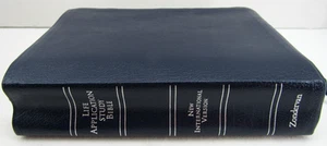 Life Application Study Bible NIV ~ Blue Bonded Leather Red Letters Concordance - Picture 1 of 12