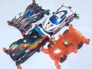 Tamiya Mini 4WD Retired Set of 7 Built Display Cars Junk Condition Rare Lot - Picture 1 of 2