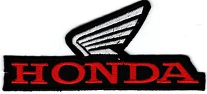Honda Red with Small White Wing Embroidered Motorcycle Car Patch New #602 - Bild 1 von 2
