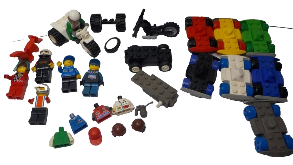 Lego Race Minifigures Lot and Accessories - Image 1 of 4