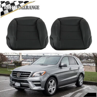 Funda de asiento inferior de cuero negro apta para Mercedes Benz ML350 ML550 2012-2015 Foto 1 de 4