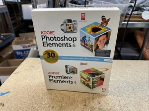 Adobe Photoshop Elements 6 & Premier Elements 4 NEW SEALED PC Software - Picture 1 of 7