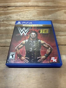 WWE 2K18 Deluxe Edition Sony PlayStation 4 2017 PS4 COMPLETE TESTED CIB INSERTS - Picture 1 of 7